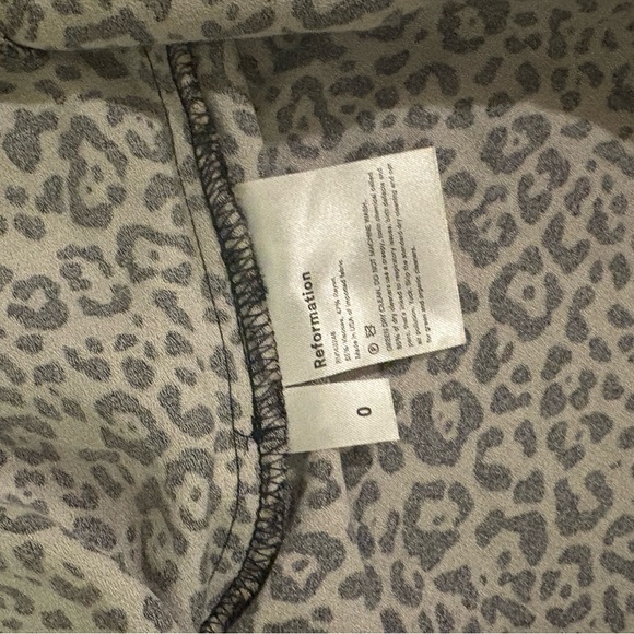 Reformation Bates Cheetah Print brown Midi Slip Dress V-Neck Sleeveless - Picture 6 of 6